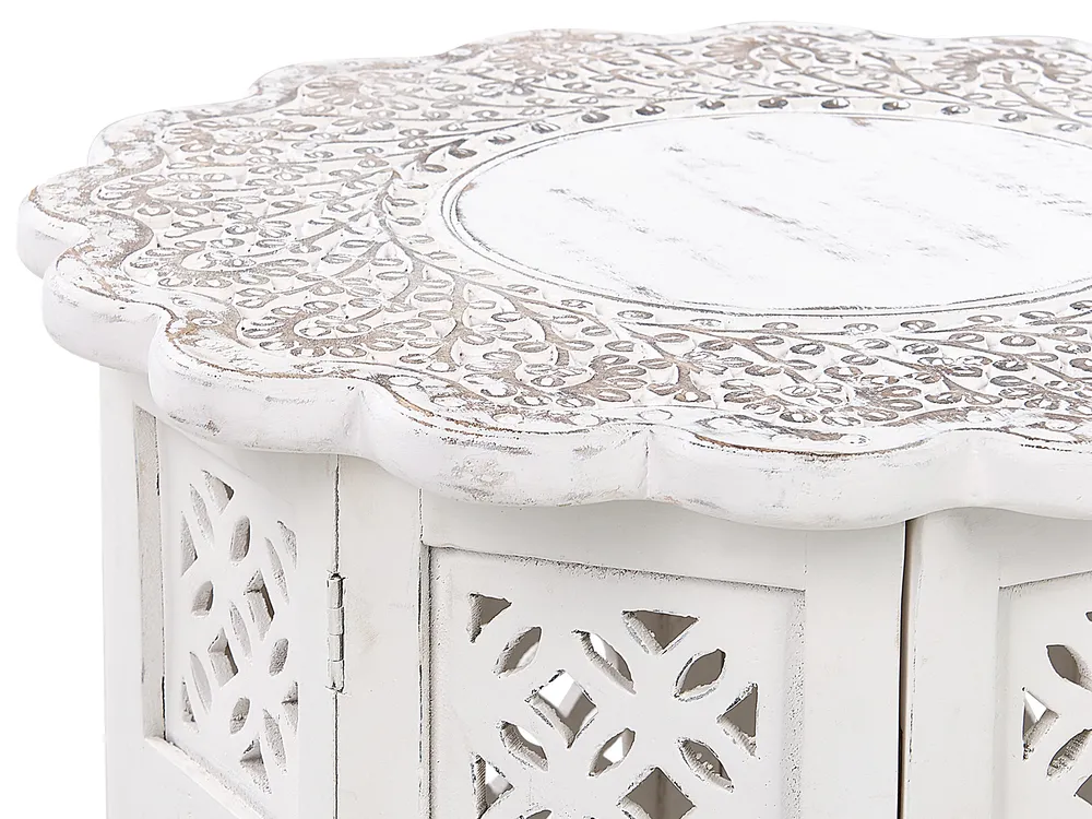Side Table BADHI Mango Wood White_851865