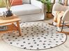 Kulatý bavlněný koberec ⌀ 140 cm béžový AFIS_853988