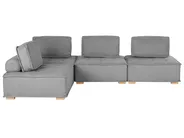Modular Corner Sofa 4 Seater TIBRO Fabric Grey Right Hand_825605