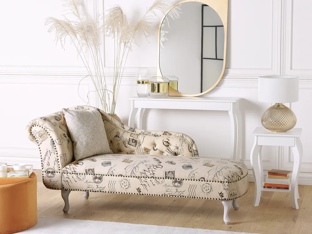 Levostranná lenoška NIMES Tkanina Béžová