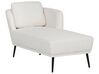 Chaise-longue em tecido bouclé branco-creme à esquerda ARTHEZE_930059