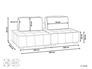 Modular Sofa 2 Seater TIBRO Fabric Off-White_1058119