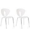 Set of 2 Dining Chairs White TRACY_929871