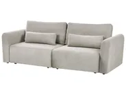 Sofa Bed 3 Seater VAXHOLM with Storage Fabric Grey_1026874