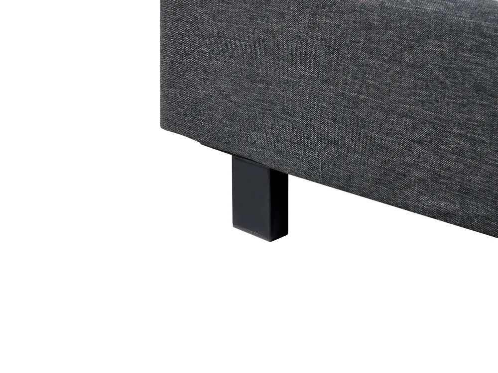 Bett mit Lattenrost Stoff ALBI 120 x 200 cm Grau_1060935