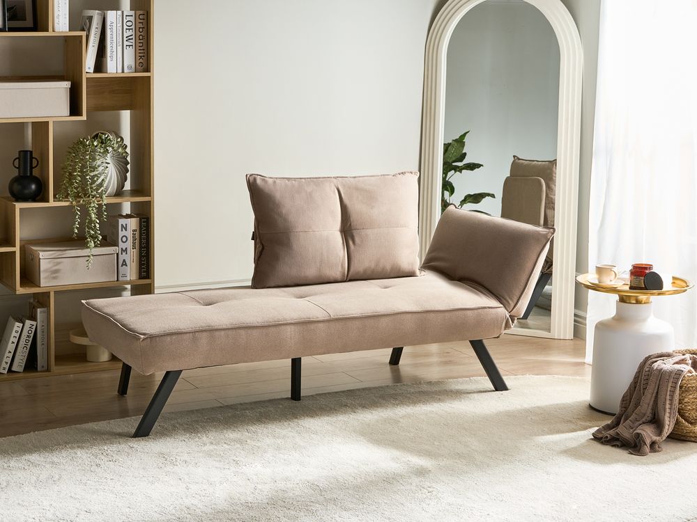 Right-Hand Chaise Longue ROCAMADOUR Fabric Taupe