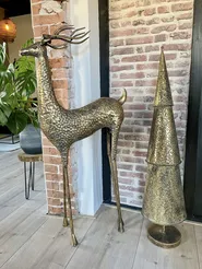 Floor Christmas Decoration PELLO 126 cm Reindeer Gold_818930