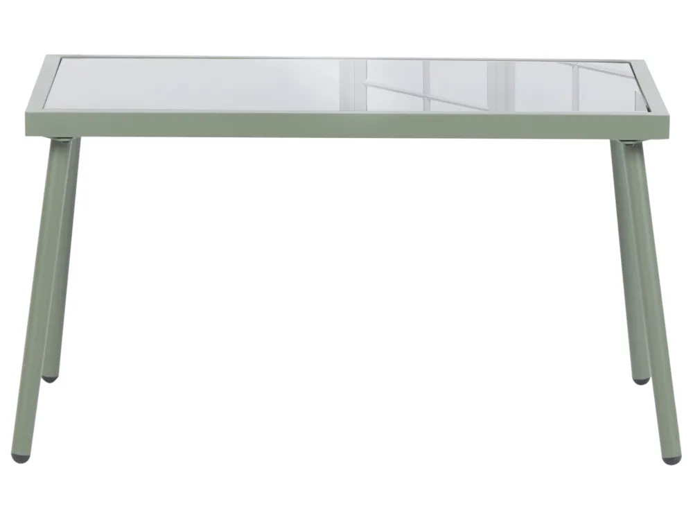 Garden Lounge Set with Table 4 Seater MOLVENO Metal Beige/ Green_1070480