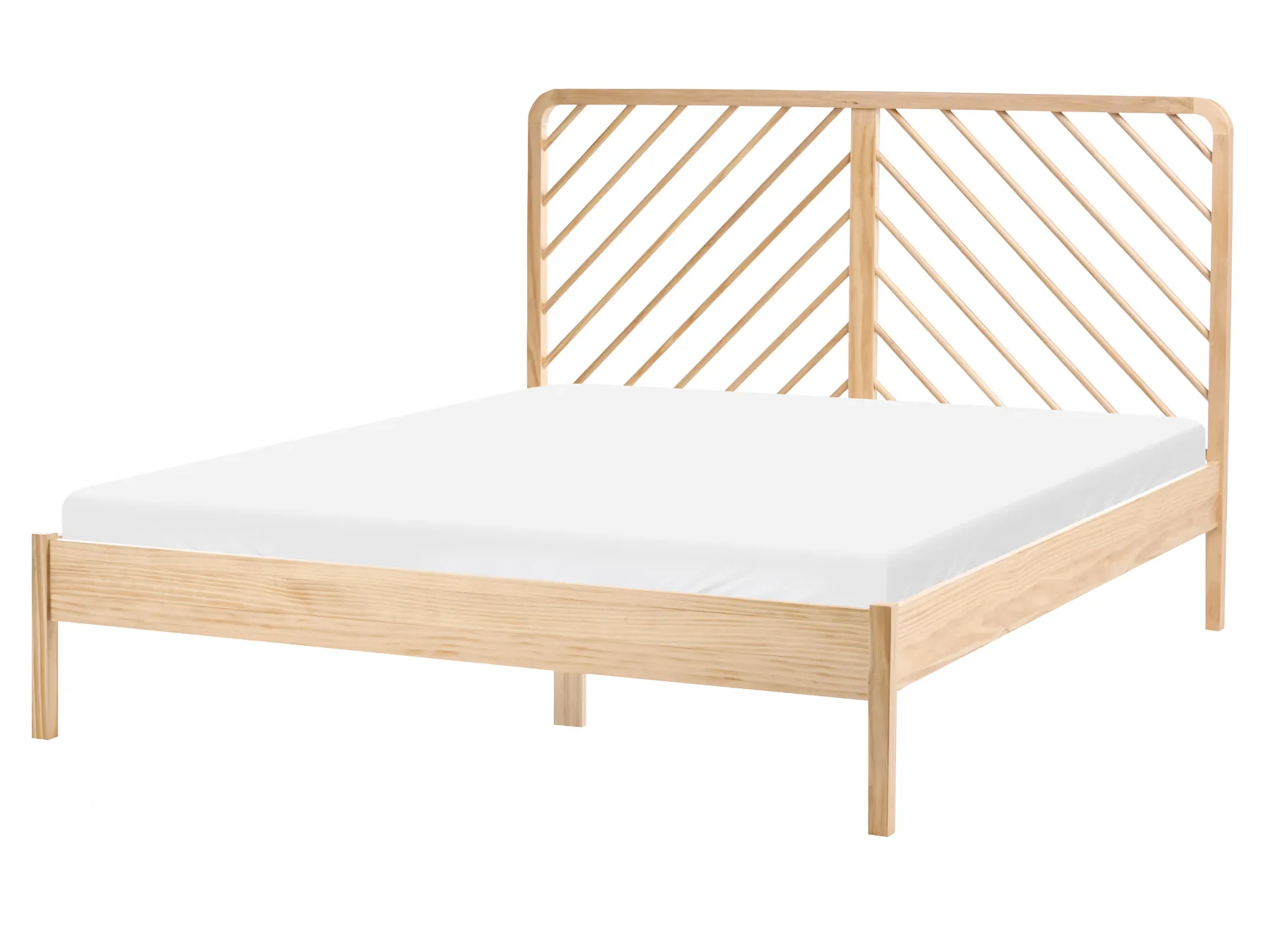 Bett mit Lattenrost Kiefernholz SEPHOS 160 x 200 cm Hellbraun_1079468