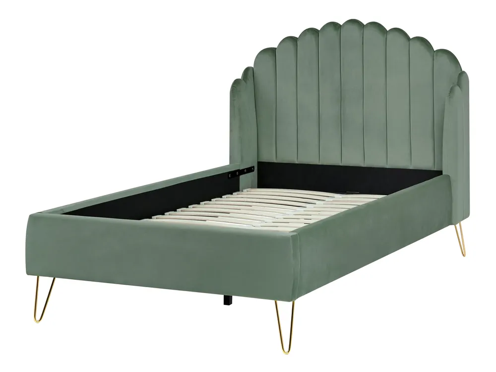 Bed Velvet AMBILLOU 120 x 200 cm (EU Small Double) Green_1014304