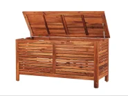 Skrzynia ogrodowa RIVIERA 130 cm 48 cm Drewno akacjowe Brązowy_822986