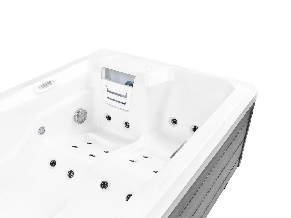 Vasca idromassaggio da esterno con LED MASHABO Grigio_1081951