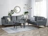 3-Sitzer Sofa Samtstoff dunkelgrau LOKKA_710724