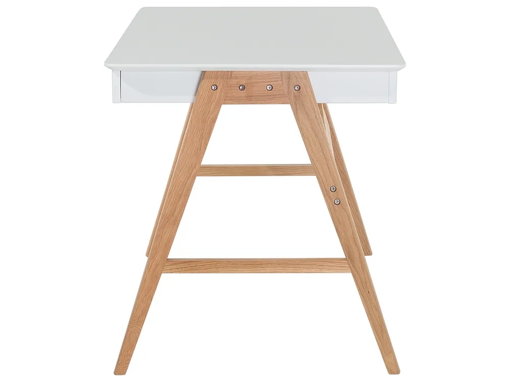 Biurko SHESLAY 120 cm 70 cm z szufladami Biały_611928