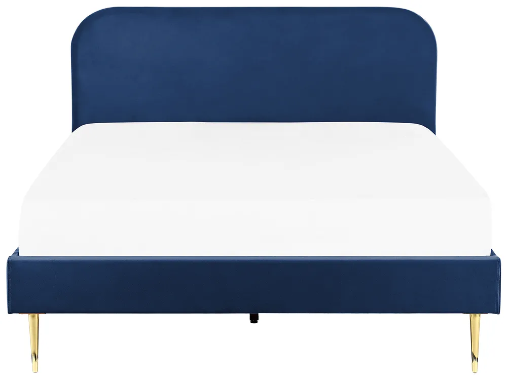 Bed Velvet FLAYAT 180 x 200 cm (EU Super King) Navy Blue_834193
