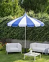Market Parasol 245 cm MINOA White/ Blue