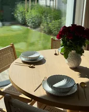 Set of 8 Deep Plates NETTLE Stoneware Off-White_1020292