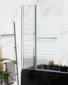 Mampara de ducha de vidrio templado transparente/plateado 140 x 100 cm TUAPI_787850