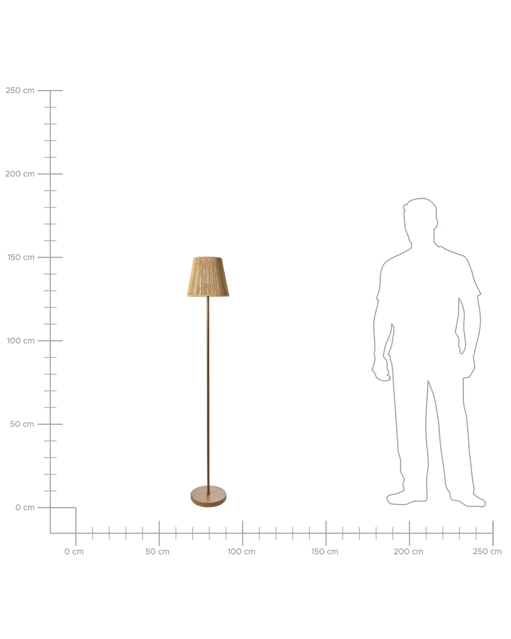 Floor Lamp HANGER Metal Brown_1017122