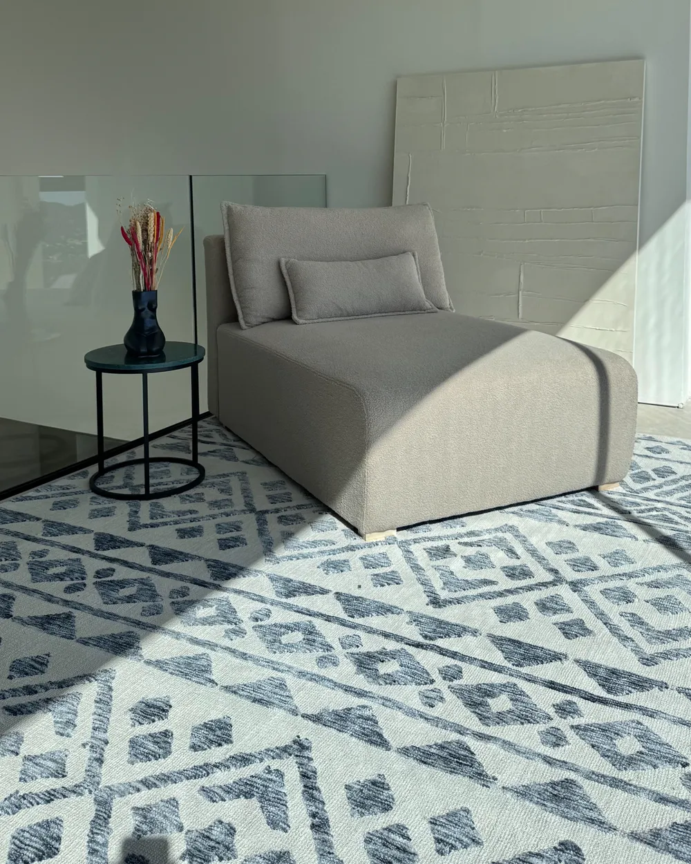 Chaise Longue NERBO Boucle Beige_1064420
