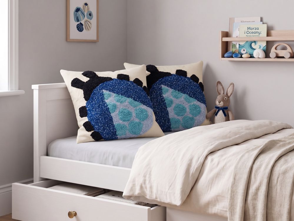 Set of 2 Decorative Cushions LADYBIRD Cotton 45 x 45 cm Multicolour
