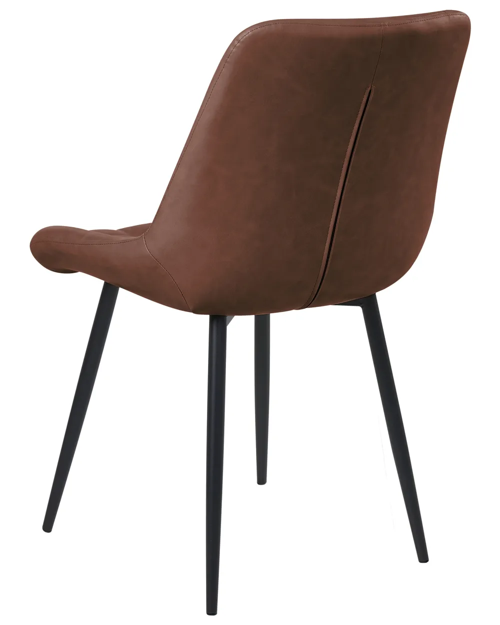 Set di 2 sedie da pranzo MELROSE Pelle sintetica Marrone_1042821