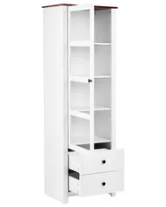 Glass Display Cabinet PIMBA 60 cm White_1099235
