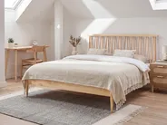 Bed Pine Wood URDOS 160 x 200 cm (EU King Size) Light Brown_1082467