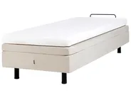 Adjustable Bed without Headboard Fabric DUKE II 80 x 200 cm (EU Small Single) Light Beige_952171