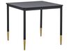 Table à manger noire / dorée 80 x 80 cm SHALFORD_790630