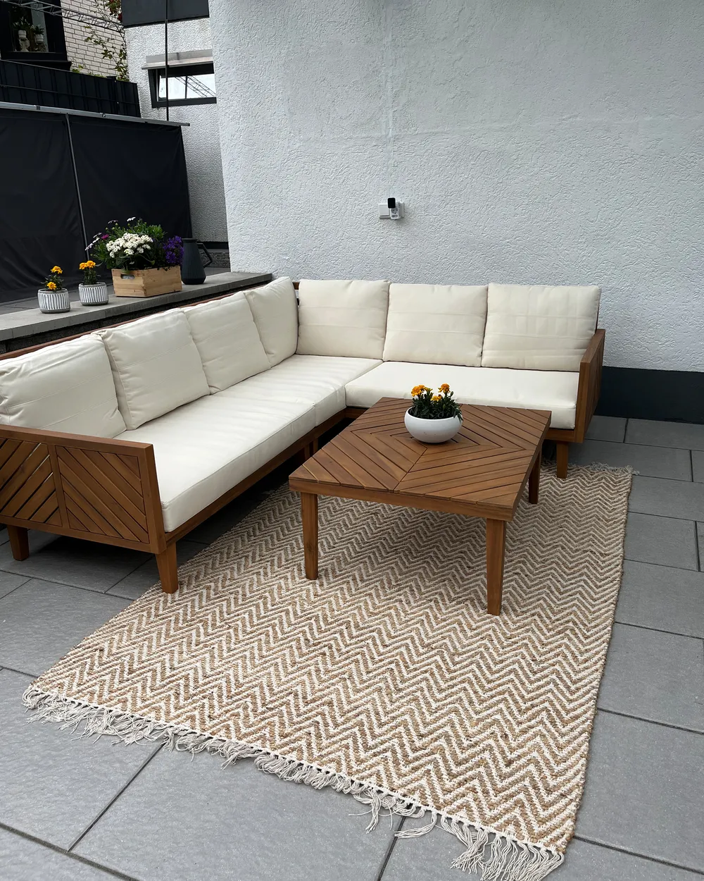 Rug AFRIN Beige 140 x 200 cm Jute_927418