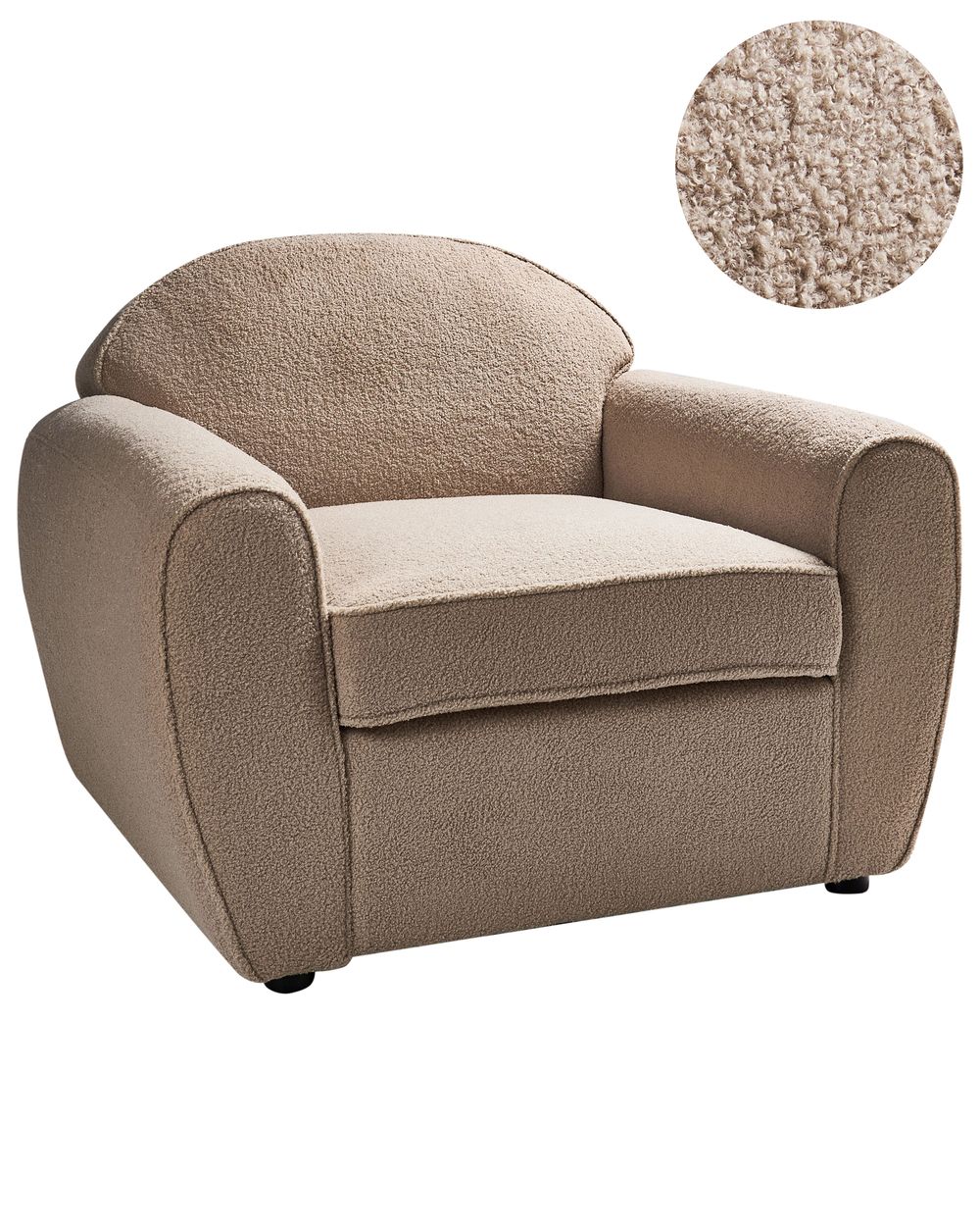 Sessel ELLEDE Bouclé Hellbraun