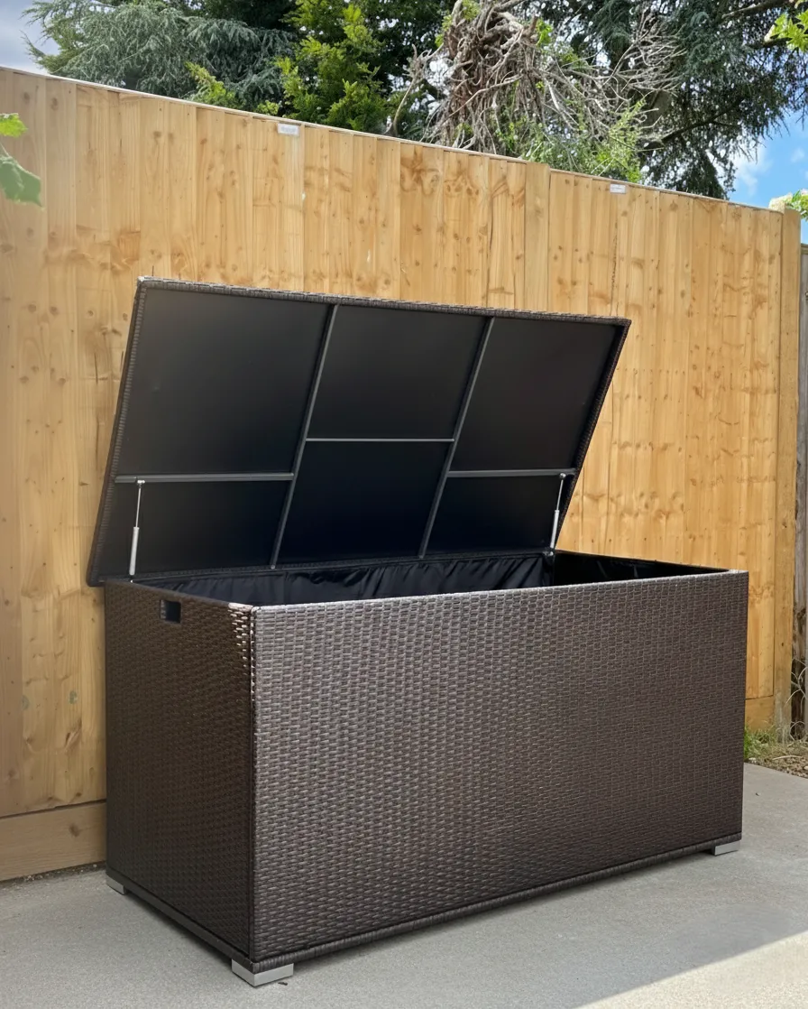 Storage Box MODENA 155 cm 75 cm PE Rattan Brown_1050295