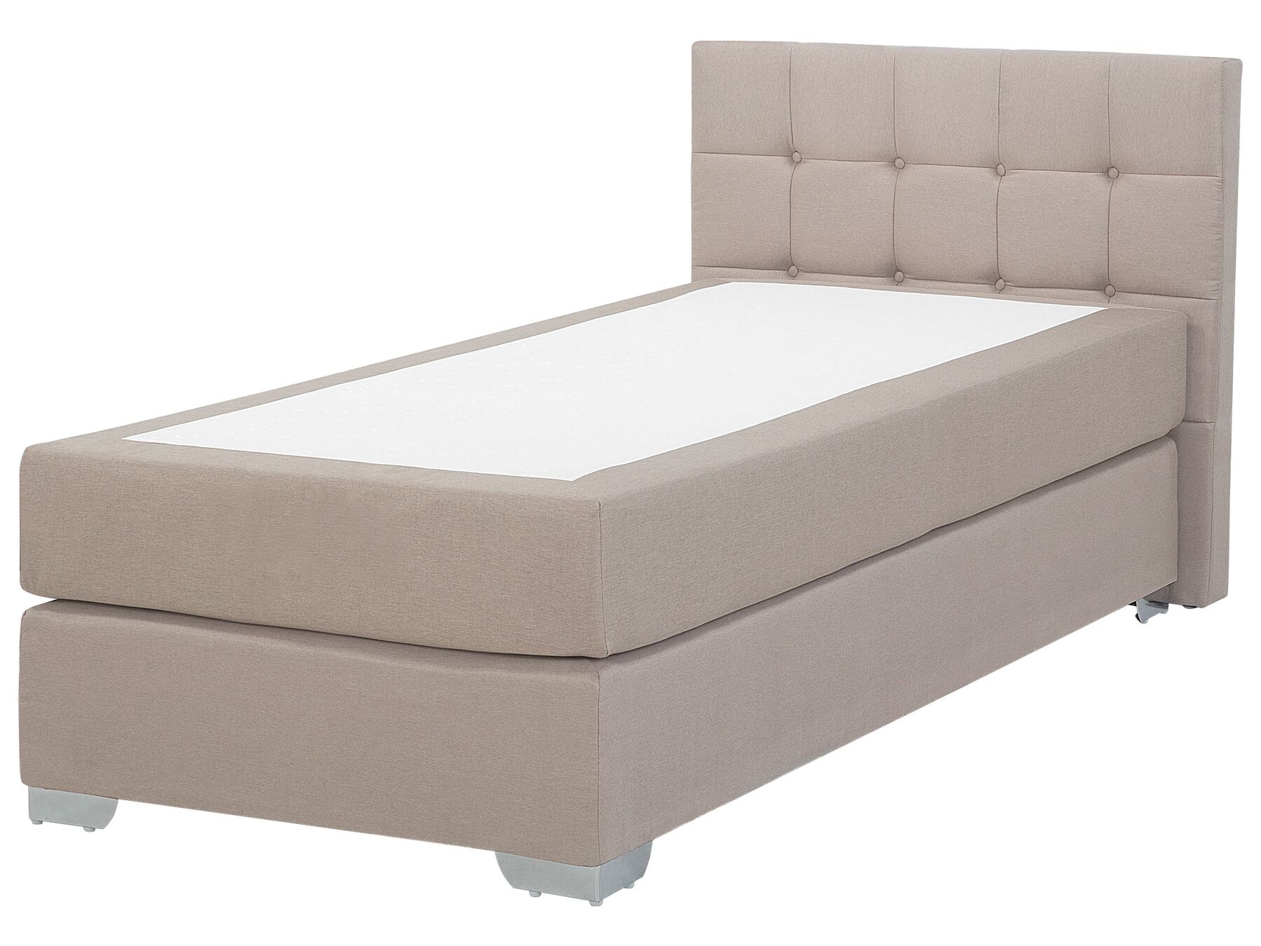 Kontinentální béžová čalouněná postel 90 x 200 cm ADMIRAL_734726