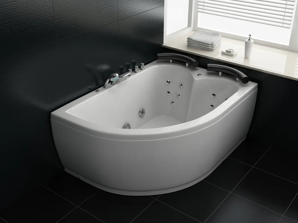 Corner Hot Tub with LED PARADISO 1580 x 1130 mm White Left Hand_782980