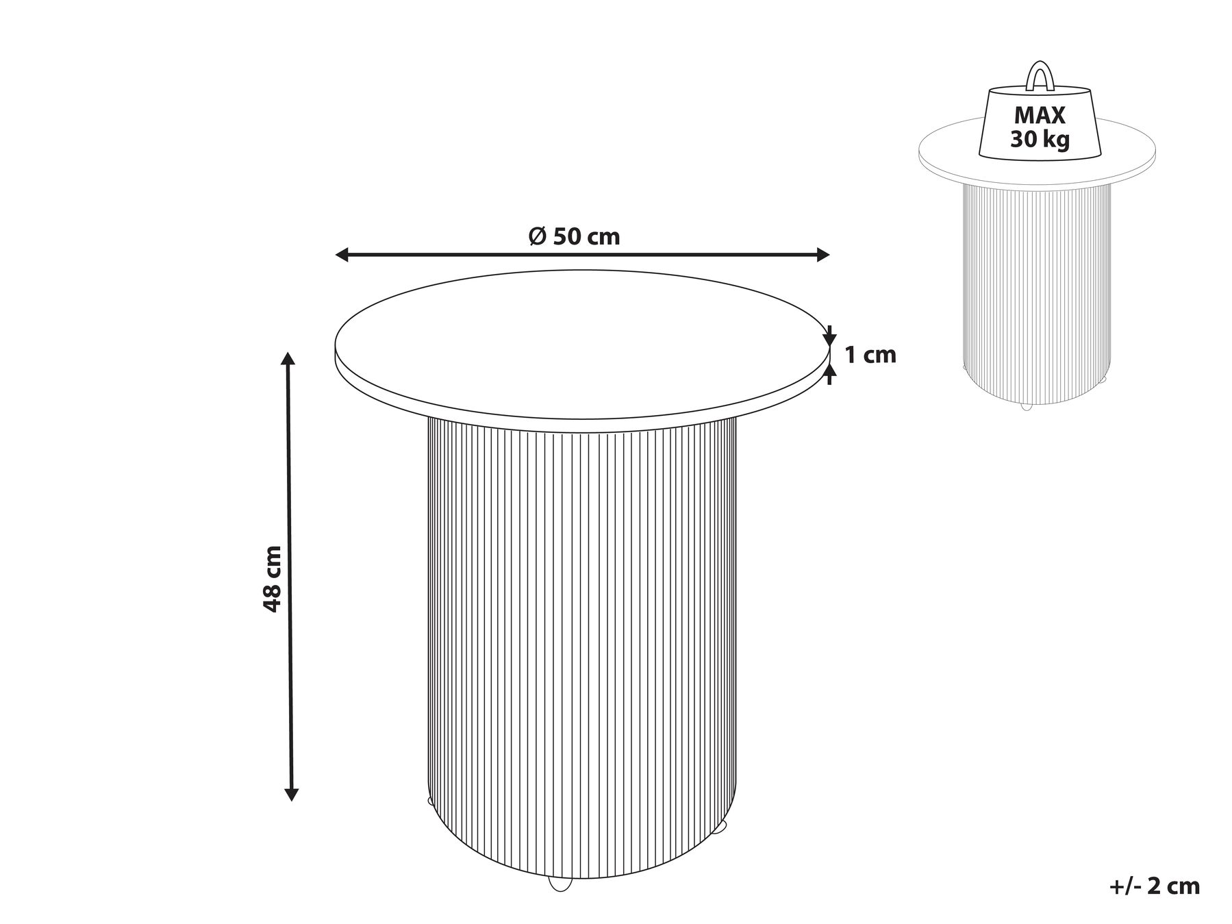 Side Table Black LEONA_965753