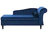 Chaise longue derecha LUIRO con almacenaje Terciopelo Azul marino