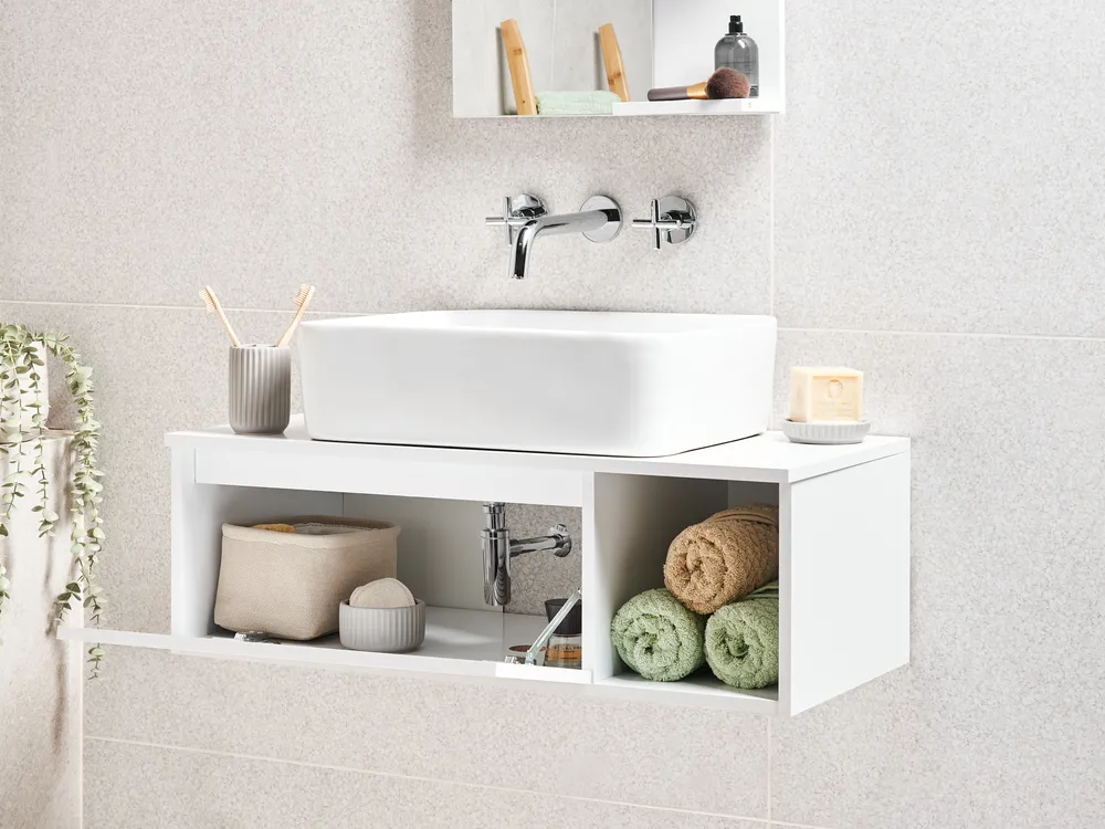 Wall Mounted Vanity Unit RUPANCO 80 cm White_1051476