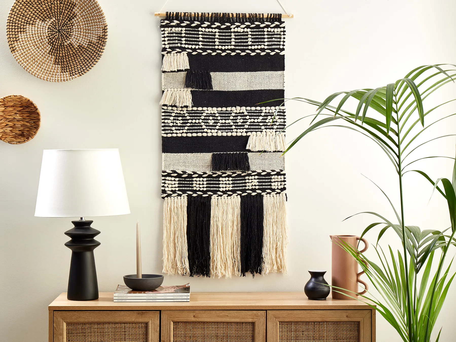 Makrama ścienna MURIDKE Bawełna 145 cm Beżowy_841339