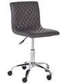 Faux Leather Desk Chair Dark Grey ORLANDO_932472