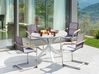 4 Seater Aluminium Garden Dining Set Glass Top White and Grey MALETTO/COSOLETO_938247