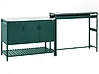 2 Piece Outdoor Kitchen Set with Bar Table MAENZA Green Metal