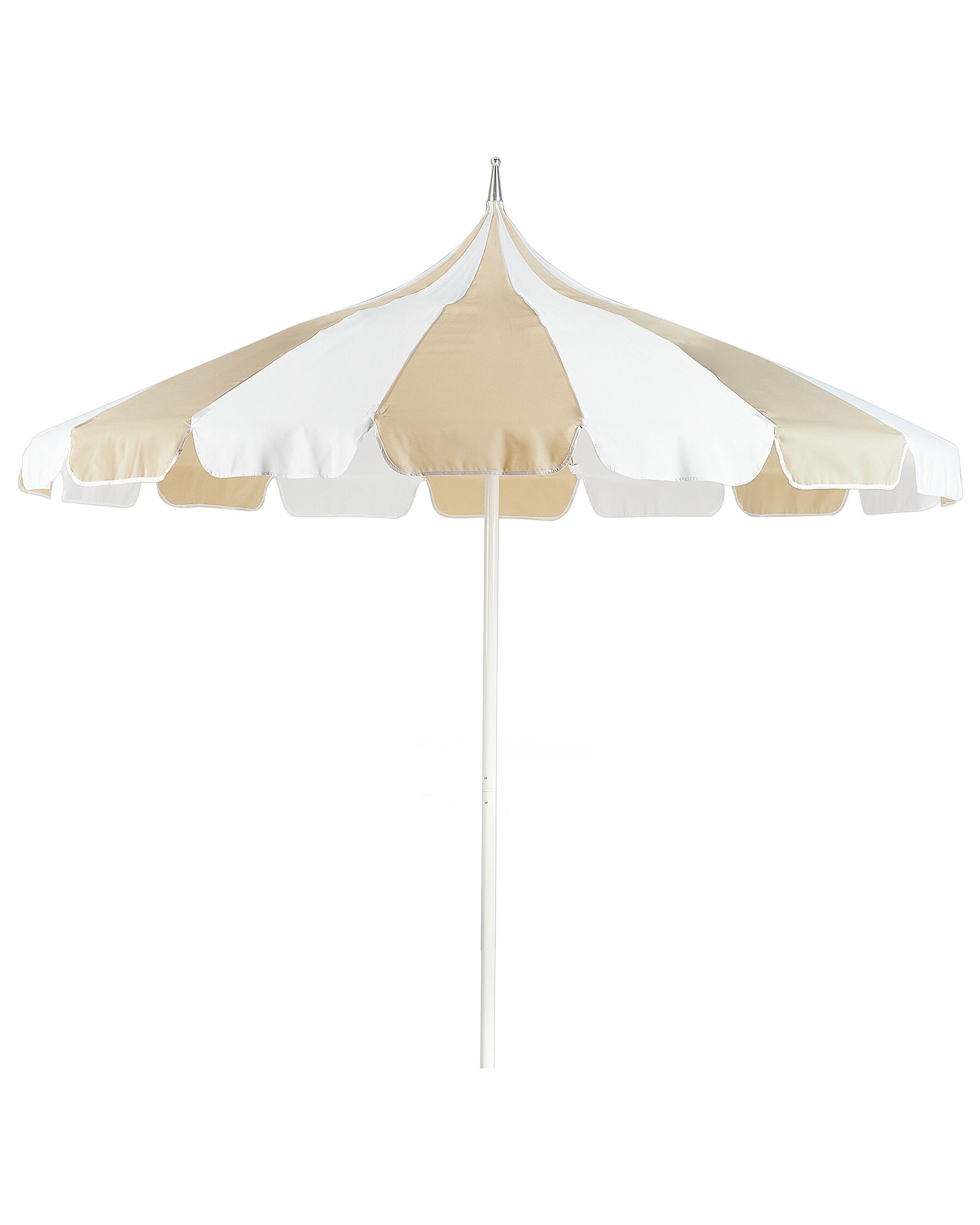 Parasol ogrodowy ⌀ 245 cm beżowo-biały MINOA_932168