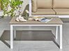 Table basse de jardin 96 x 52 cm en bois clair et blanc MESSINA_932911