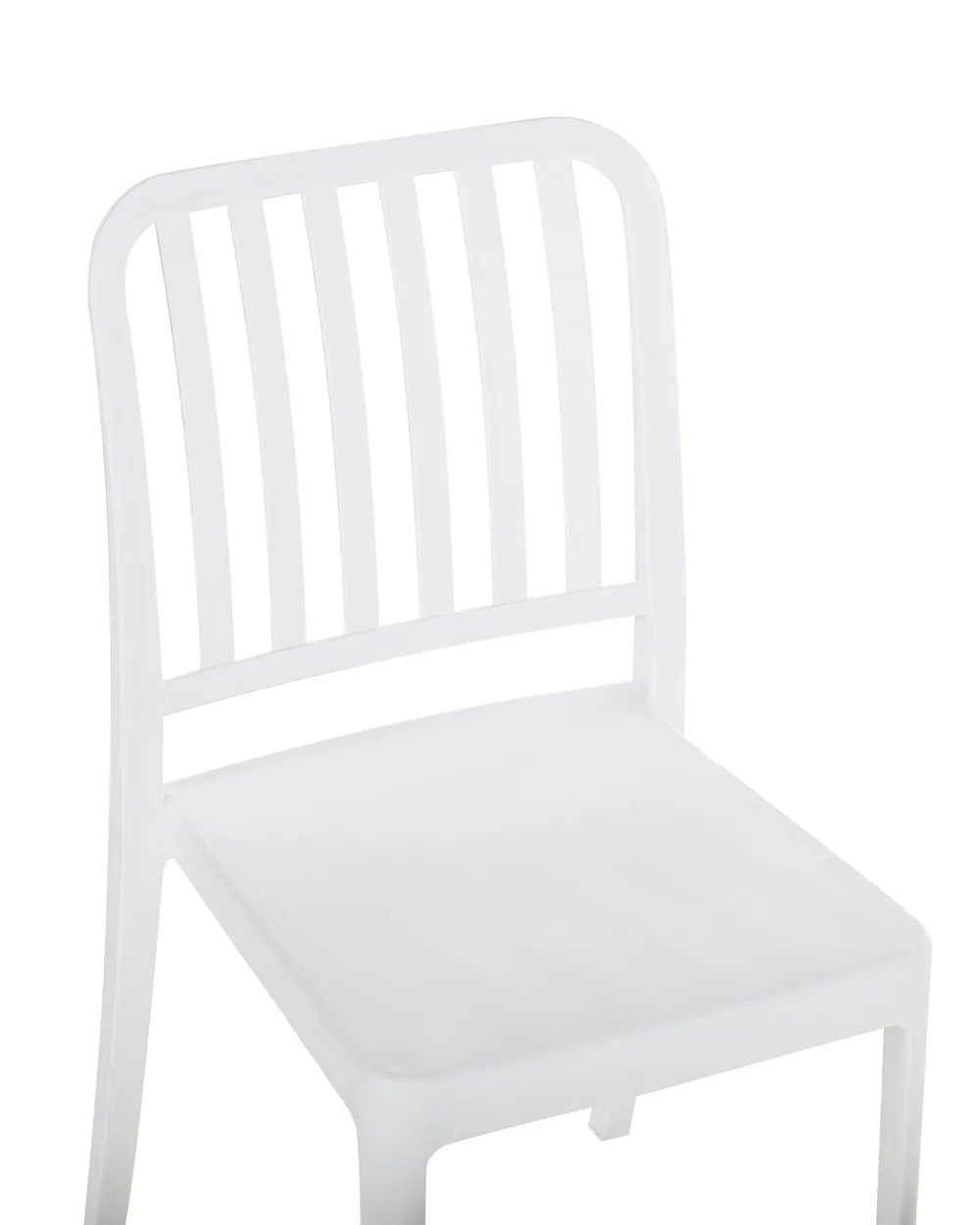 Set of 4 Garden Chairs SERSALE Synthetic Material White_820161