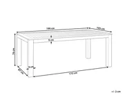 Stół ogrodowy MONSANO 190 cm 105 cm Drewno eukaliptusowe Brązowy_806734