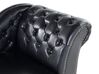 Chaise-longue em pele sintética preta com apoio à direita NIMES_697439