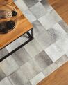 Šedý kožený patchwork koberec 160x230 cm ALACAM_688518