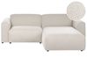 Corner Sofa 3 Seater FAABORG Boucle Beige Left Hand