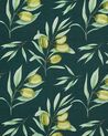 Gartenstuhl Akazienholz hellbraun Textil cremeweiss / dunkelgrün Olivenmuster 2er Set CINE_819270